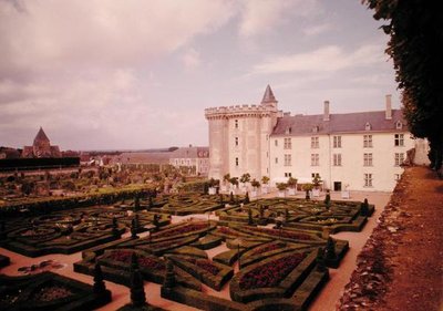 Ansicht der Burg und Gärten von French School