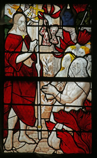 Fenster mit Darstellung der Höllenfahrt Christi, 1505-10 von French School