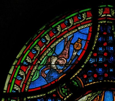 Fenster w0, Darstellung eines Engels von French School