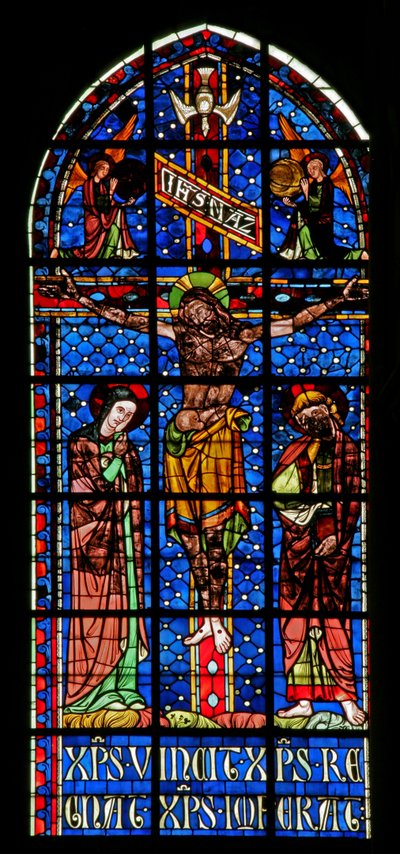 Fenster w100, die Kreuzigung von French School