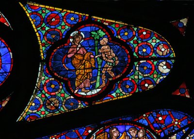 Fenster w115, Gott, der zu Adam spricht, darstellend von French School