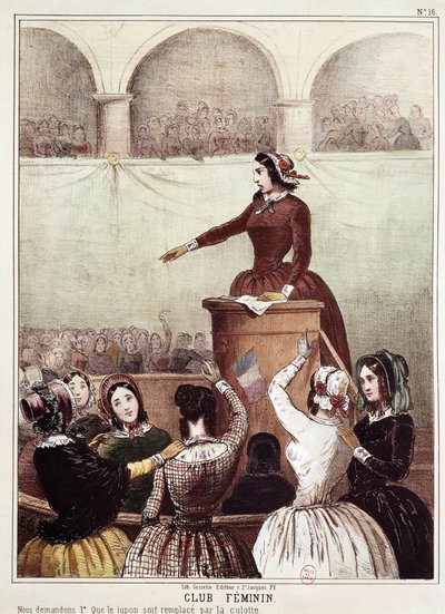 Frauenclub (Lithographie) von French School