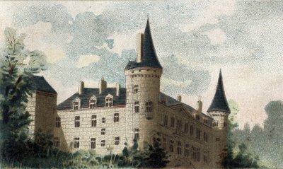 Ansicht des Schlosses von Bazoches (Nievre) von French School