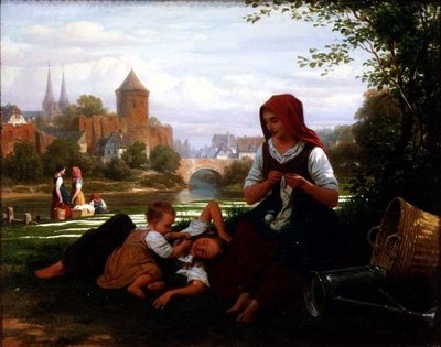 Der Bleichplatz, 19. Jahrhundert von Friedrich Edouard Meyerheim