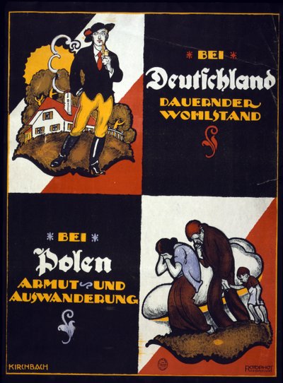 Deutsches Anti-Polen-Poster von Fritz Gottfried Kirchbach