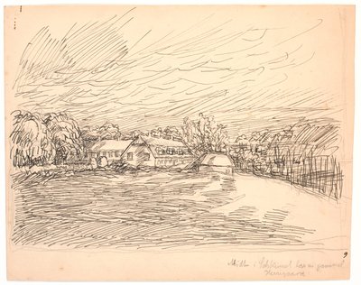 Mitten im Sonnenschein lag ein altes Herrenhaus von Fritz Syberg