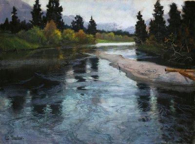 Fluss, ca. 1883 von Fritz Thaulov