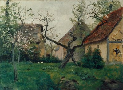 Blühender Apfelbaum von Fritz Thaulow