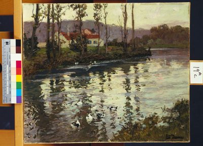 Flusslandschaft mit Enten von Frits Thaulow