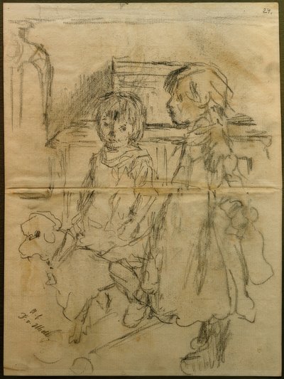 Vorarbeit zu "Kinderstube" von Fritz von Uhde