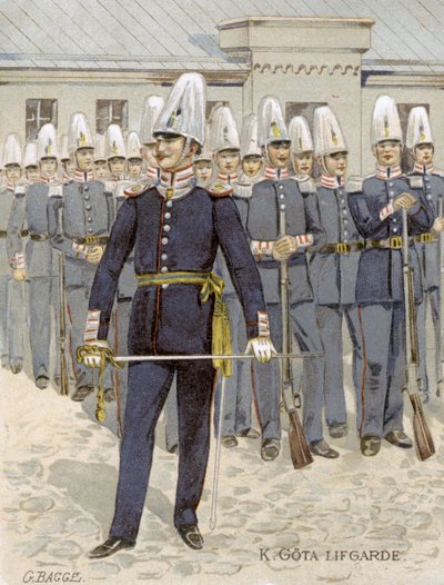 Schwedische Leibgarde, Stockholm, Schweden, 1901 von G Bagge