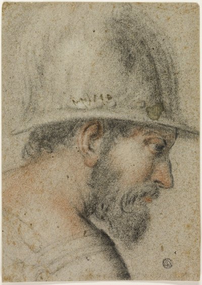 Profilkopf eines Soldaten mit Helm von Gabriele Caliari
