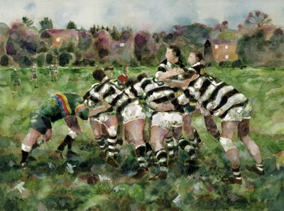 Ein Rugby-Spiel, 1989 von Gareth Lloyd Ball