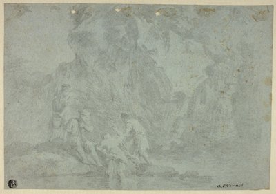 Felsige Landschaft mit Figuren von Gaspard Dughet