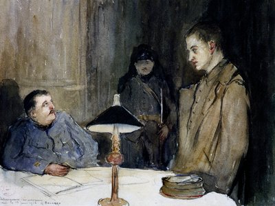 Verhör eines deutschen Gefangenen von Gaston Hippolyte Boucart