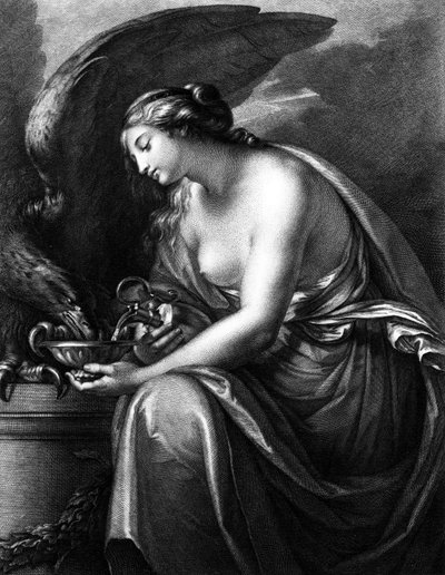 Hebe, graviert von Domenico Cunego von Gavin Hamilton