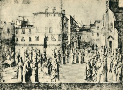 Prozession in Venedig, Mitte-Ende des 15. Jahrhunderts, 1943 von Gentile Bellini