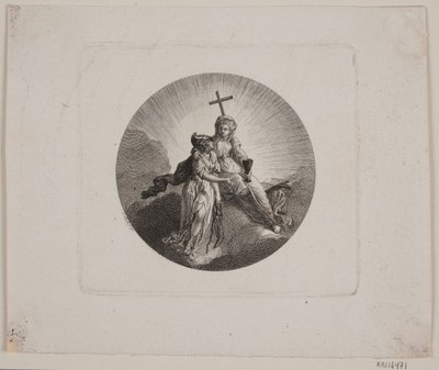 Vignette mit Glaube und Minerva von Georg Christian Schule