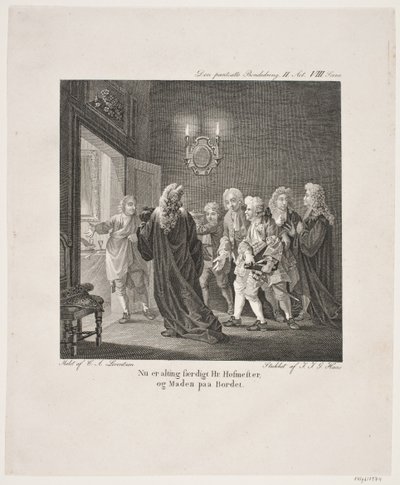 Illustration zu Holbergs Komödien von Georg Haas