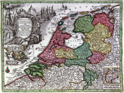 Karte von Holland von Georg Matthäus Seutter