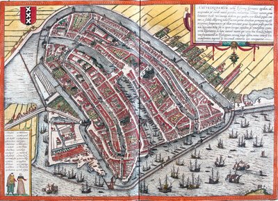 Amsterdam, Niederlande von Georg and Hogenberg Franz (1535 90) Braun