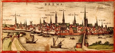 Bremen von Georg and Hogenberg Franz (1535 90) Braun