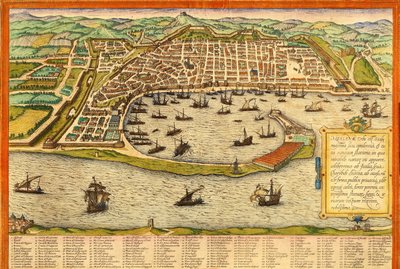 Messina, Italien von Georg and Hogenberg Franz (1535 90) Braun