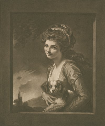 Lady Hamilton als „Natur“ (Lithografie) von George (after) Romney