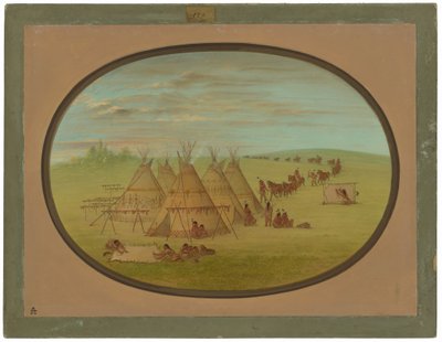 Ein kleines Sioux-Dorf von George Catlin