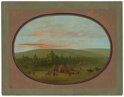 Ein Sioux-Dorf von George Catlin