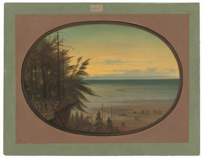 Eine indische Leiter - Nayas-Indianer von George Catlin