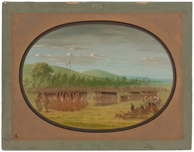 Ballspiel-Tanz - Choctaw von George Catlin