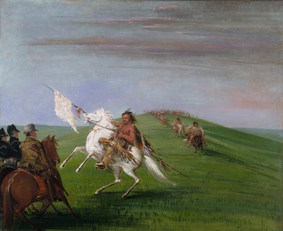 Comanche trifft die Dragoner von George Catlin
