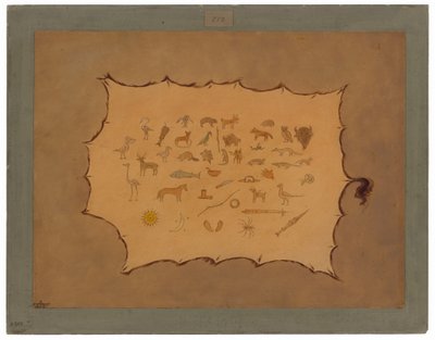 Faksimile eines Ojibbeway-Mantels von George Catlin