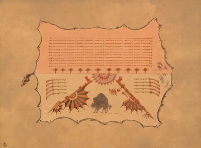 Faksimile eines Omaha-Mantels, 1861-1869 von George Catlin