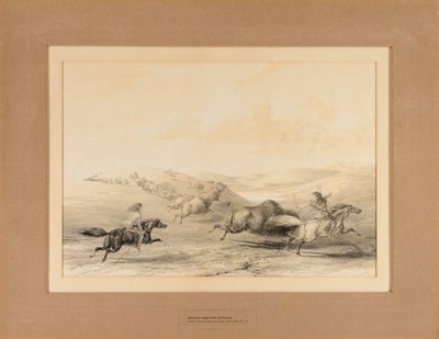 Indianer jagen Büffel - Nr. 29 von George Catlin