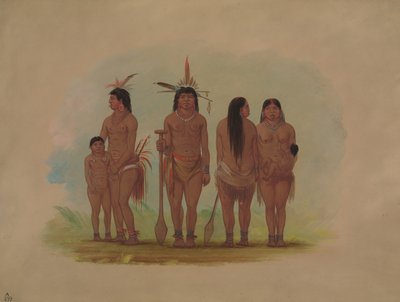 Mitglieder des Payaguas-Stammes, 1854-1869 von George Catlin