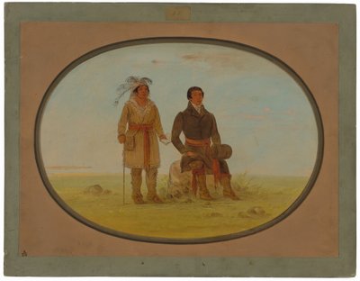 Mohigan-Häuptling und ein Missionar von George Catlin
