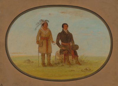 Mohigan-Häuptling und ein Missionar, 1861-1869 von George Catlin