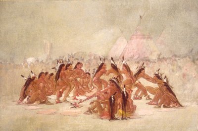 Pipentanz, Assiniboine, 1835-1837 von George Catlin