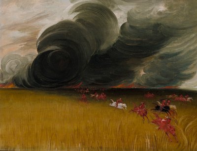 Brennende Präriewiesen, 1832 von George Catlin