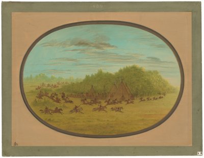 Scheinangriff der Komantschen von George Catlin