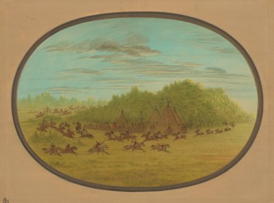 Scheinangriff der Comanchen von George Catlin