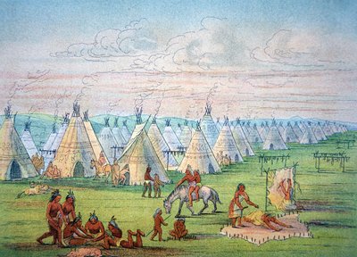 Sioux-Lagerszene von George Catlin