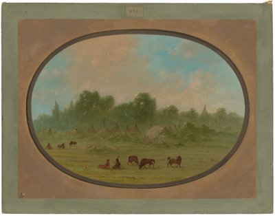 Tawahquena-Dorf von George Catlin