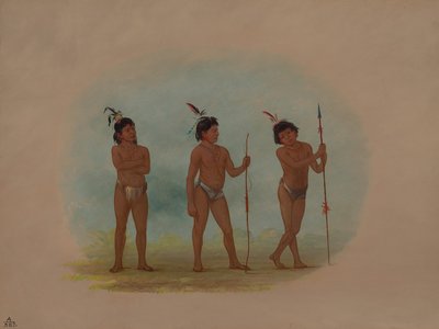 Drei Auca-Kinder, 1854-1869 von George Catlin