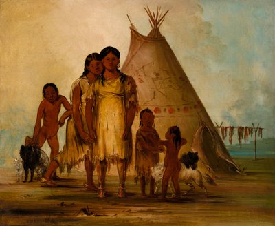 Zwei Comanche-Mädchen, 1834 von George Catlin