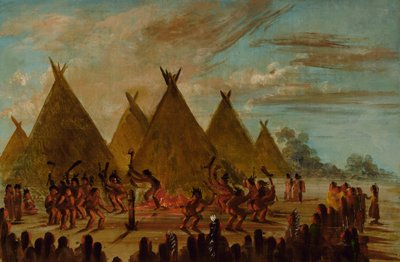 Kriegstanz, Sioux, 1845-1848 von George Catlin