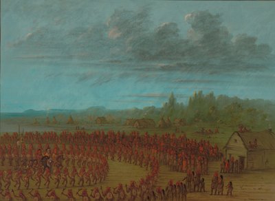 Kriegstanz der Saukies von George Catlin