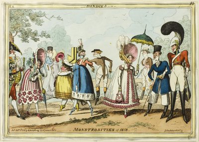 Dandies oder Monstrositäten von 1818 von George Cruikshank